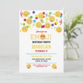 Birthday Emoji Children's Birthday Fun Happy Kaart (Staand voorkant)