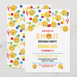 Birthday Emoji Children's Birthday Fun Happy Kaart
