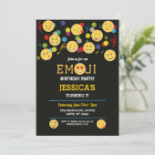 Birthday Emoji Fun Birthday Children's Happy Kaart (Staand voorkant)