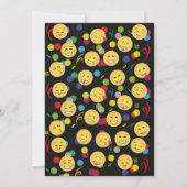 Birthday Emoji Fun Birthday Children's Happy Kaart (Achterkant)