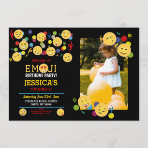 Birthday Emoji Fun Children's Birthday Happy Photo Kaart