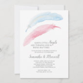 Birthday en Baptism Little Angel Invitation Kaart (Voorkant)