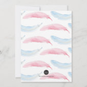 Birthday en Baptism Little Angel Invitation Kaart (Achterkant)