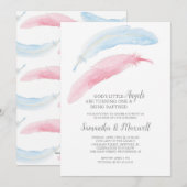 Birthday en Baptism Little Angel Invitation Kaart (Voorkant / Achterkant)