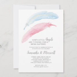 Birthday en Baptism Little Angel Invitation Kaart