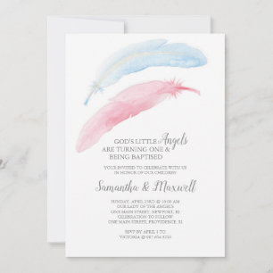 Birthday en Baptism Little Angel Invitation Kaart