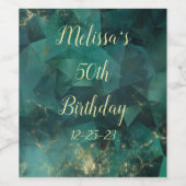 BIRTHDAY-etiket op wijnfles, 50e verjaardag Wijn Etiket (Enkel label)