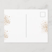 Birthday eucalyptus folia glitter golden uitnodiging briefkaart (Achterkant)
