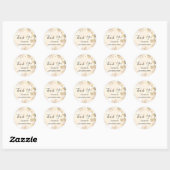 Birthday eucalyptus glitter golden Bedankt Ronde Sticker (Vel)