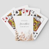 Birthday eucalyptus golden woodland ferts name pokerkaarten (Achterkant)