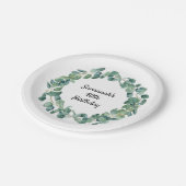 Birthday eucalyptus greenery met grote benaming el papieren bordje (Gekanteld)