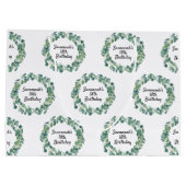 Birthday eucalyptus greenery name script groot cadeauzakje (Achterkant)