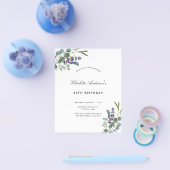Birthday eucalyptus lavender budget uitnodiging flyer (Enkel)