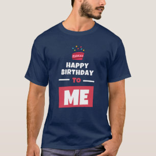 Birthday-evenement met rode en blauwe Cake T-shirt