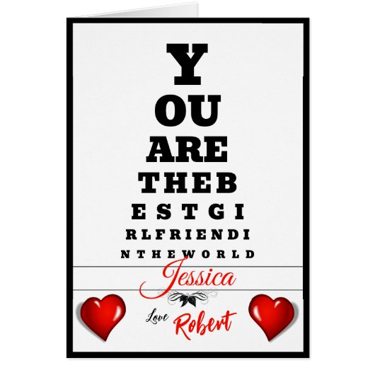 Birthday Eye Chart-Fun-Heart-Personalize-Woman- (Voorkant)