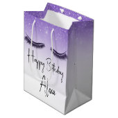 Birthday Eyelashes met Glitter Medium Cadeauzakje (Voorkant Gekanteld)
