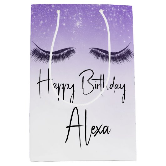 Birthday Eyelashes met Glitter Medium Cadeauzakje (Voorkant)