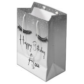 Birthday Eyelashes met Glitter Medium Cadeauzakje (Voorkant Gekanteld)