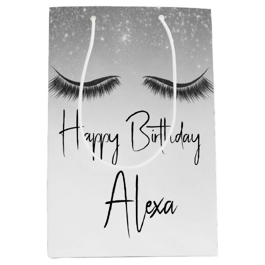 Birthday Eyelashes met Glitter Medium Cadeauzakje (Voorkant)