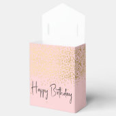 Birthday Eyelashes met Gold Glitter Bedankdoosjes (Geopend)