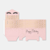Birthday Eyelashes met Gold Glitter Bedankdoosjes (Uitgevouwen)