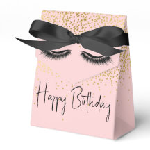 Birthday Eyelashes met Gold Glitter
