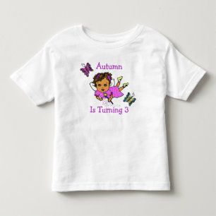 Birthday Fairy and Butterflies Age and Name Kinder Shirts