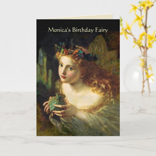  Birthday Fairy Kaart (Gele Bloem)