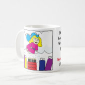 Birthday Fairy op klassieke mok van witte koffie (Voorkant links)