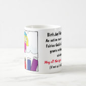 Birthday Fairy op klassieke mok van witte koffie (Center)