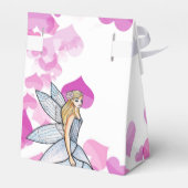 Birthday Fairy Princess Pink Hearts Mode Schets Bedankdoosjes (Achterkant)