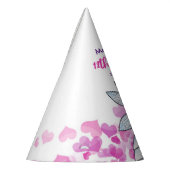 Birthday Fairy Princess Pink Hearts Mode Schets Feesthoedjes (Links)