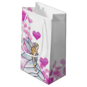 Birthday Fairy Princess Pink Hearts Mode Schets Klein Cadeauzakje (Achterkant Gekanteld)