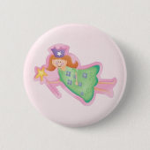 Birthday Fairy Ronde Button 5,7 Cm (Voorkant)