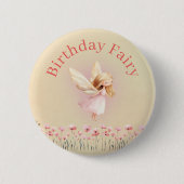 Birthday Fairy Ronde Button 5,7 Cm (Voorkant)