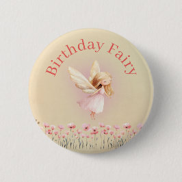 Birthday Fairy Ronde Button 5,7 Cm