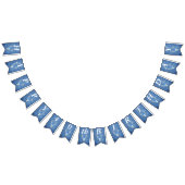 Birthday Fantasy White Deer Head Rozen Misty Blue Vlaggetjes (Alle)