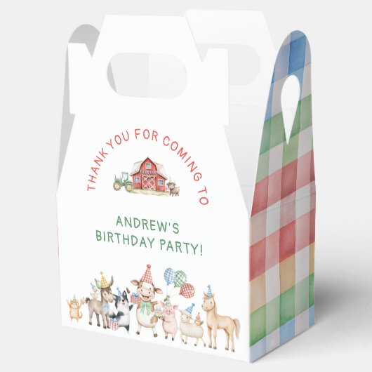 Birthday Farm Animals Bedankdoosjes (Geopend)
