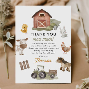 Birthday Farm Animals Bedankkaart