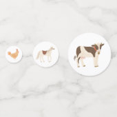Birthday Farm Animals Confetti (Achterkanten)