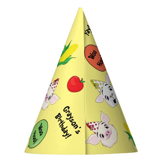 Birthday Farm Animals Feesthoedjes (Achterkant)