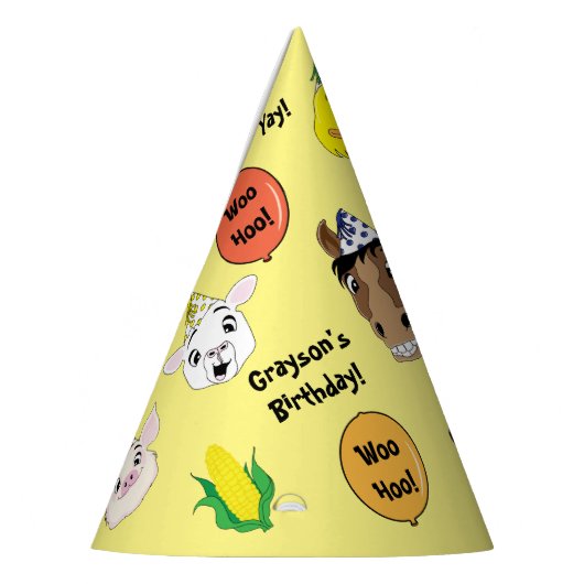 Birthday Farm Animals Feesthoedjes (Links)