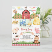 Birthday Farm Animals Kaart (Staand voorkant)