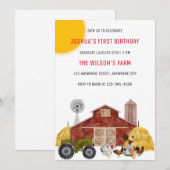 Birthday Farm Animals Kaart (Voorkant / Achterkant)