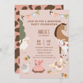 Birthday Farm Animals Kaart (Voorkant / Achterkant)