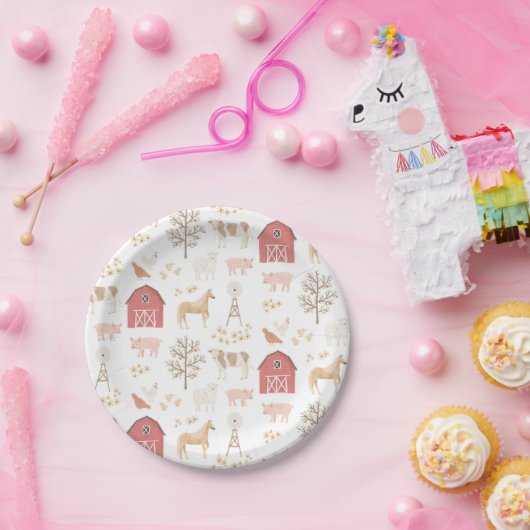 Birthday Farm Animals Papieren Bordje (Feest)