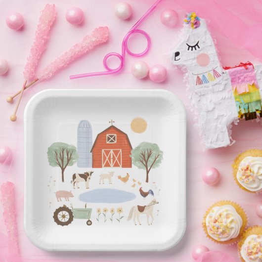 Birthday Farm Animals Papieren Bordje (Feest)