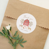 Birthday Farm Animals Ronde Sticker