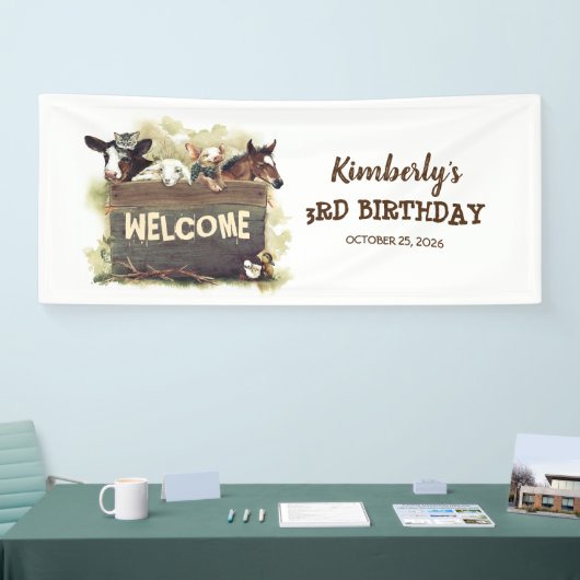 Birthday Farm Animals Spandoek (Beurs)