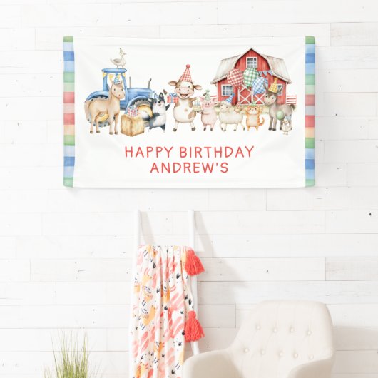 Birthday Farm Animals Spandoek (Insitu)